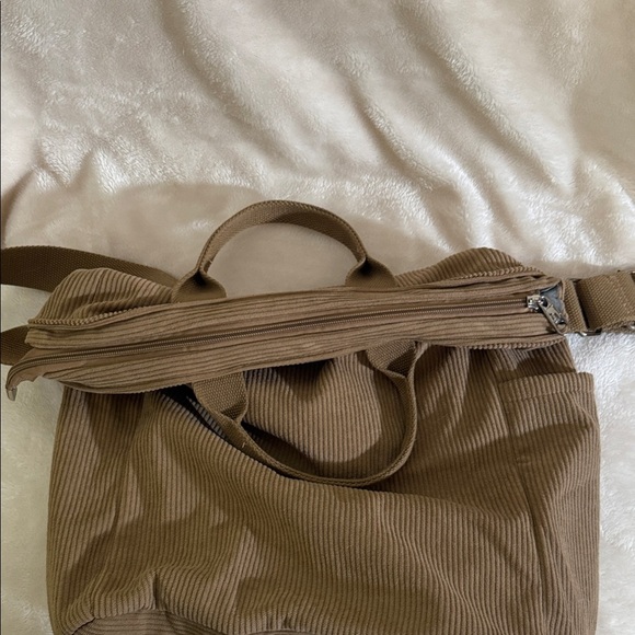 Kalidi Stylish Tan Corduroy Women's Tote Bag - Picture 8 of 8